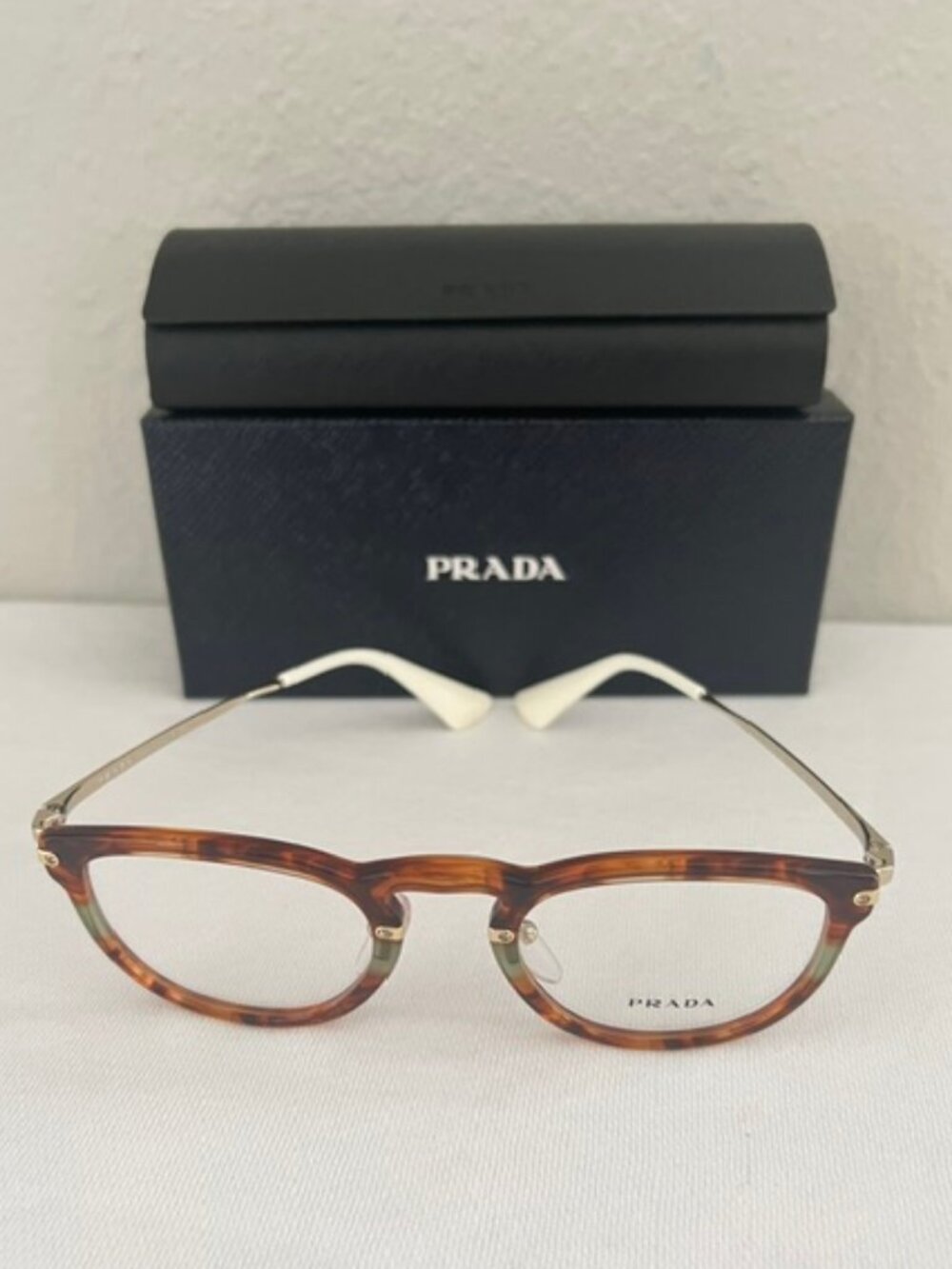 Prada PR 02VV Brown Havana Eyeglasses Frames Women 49-22-140 Italy